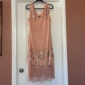Rose gold Flapper dress